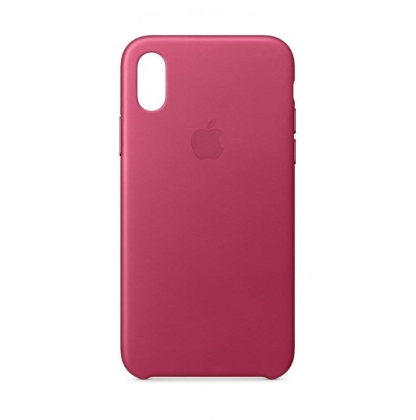 Original Apple MQTJ2ZM/A Läder Fodral Skal Case till iPhone X / iPhone XS - Rosa Fuchsia