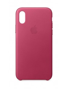 Original Apple MQTJ2ZM/A Läder Fodral Skal Case till iPhone X / iPhone XS - Rosa Fuchsia