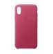 Original Apple MQTJ2ZM/A Läder Fodral Skal Case till iPhone X / iPhone XS - Rosa Fuchsia