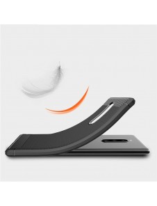 JollyFX Carbon Case Flexible Cover TPU Case for Sony Xperia 1 - Svart