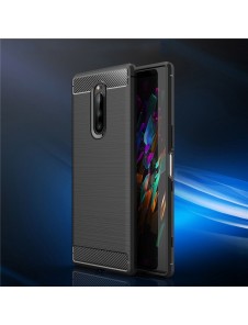 JollyFX Carbon Case Flexible Cover TPU Case for Sony Xperia 1 - Svart
