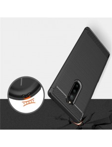 JollyFX Carbon Case Flexible Cover TPU Case for Sony Xperia 1 - Svart
