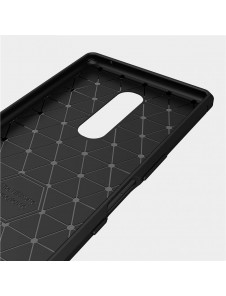 JollyFX Carbon Case Flexible Cover TPU Case for Sony Xperia 1 - Svart