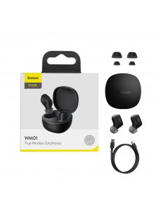 Baseus Encok WM01 True Wireless Earphones TWS Bluetooth 5.0 - Svart (NGWM01-01)