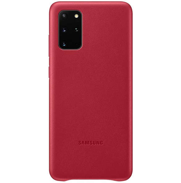 Samsung EF-VG985LRE läderfodral äkta läder väska till Samsung Galaxy S20 Plus - Röd