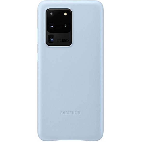 copy of Samsung EF-VG988LLEGEU läderfodral äkta läder väska till Samsung Galaxy S20 Ultra - Blå