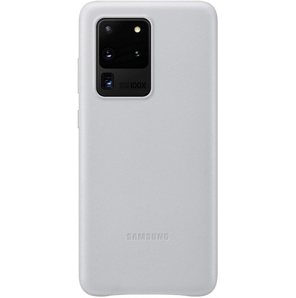 Samsung EF-VG988LSE läderfodral äkta läder väska till Samsung Galaxy S20 Ultra - Silver