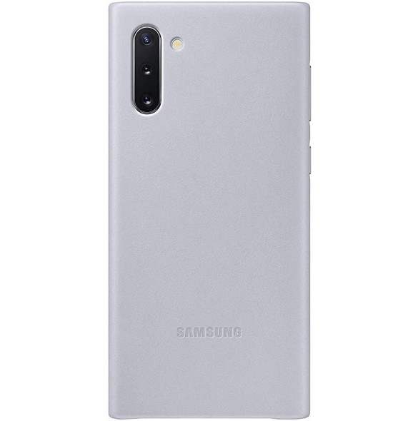 Samsung EF-VN970LJE läderfodral äkta läder väska till Samsung Galaxy Note 10 - Silver