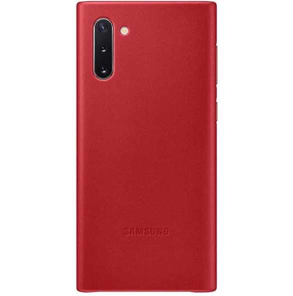 Samsung EF-VN970LRE läderfodral äkta läder väska till Samsung Galaxy Note 10 - Röd