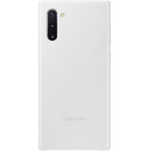 Samsung EF-VN970LWE läderfodral äkta läder väska till Samsung Galaxy Note 10 - Vit