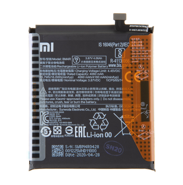 Xiaomi originalbatteri 4160mAh BM4R (Servicepaket)