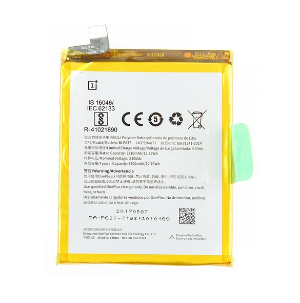 OnePlus 5 Batteri 3300mAh Li-Pol BLP637 (Bulk)