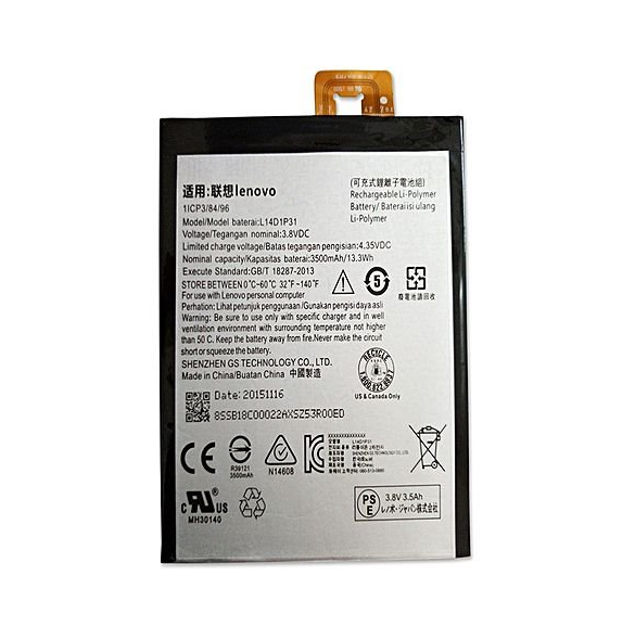 Lenovo Batteri 3500mAh Li-Pol L14D1P31 (Bulk)