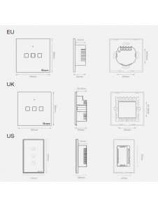 Sonoff T0EU3C-TX touch Wi-Fi wireless wall smart switches - Vit