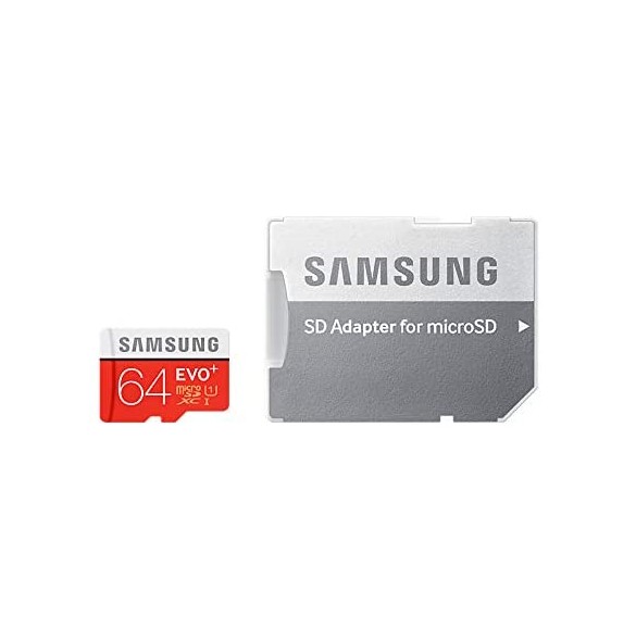 Samsung MicroSDXC EVO Plus micro SD minneskort 64 GB med SD-adapter CLASS 10 R80/W20