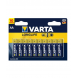 Varta Longlife Extra AA alkaliskt batteripaket för enheter med konstant låg energiförbrukning.