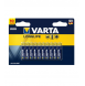 Varta Longlife Extra AAA alkaliskt batteripaket för enheter med konstant låg energiförbrukning.