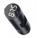 Baseus Energy Column Bluetooth FM-sändare MP3-billaddare 2x USB QC3.0 3,1A - GrÅ (CCNLZ-0G)