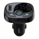 Baseus T-Typed FM Transmitter Bluetooth car charger MP3 2x USB TF microSD 3.4A - Svart (CCTM-01)