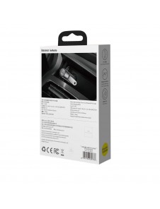 Baseus Bluetooth 5.0 FM Transmiter car charger 2x USB 3 A 18 W PPS Quick Charge 3.0 AFC FCP - Silver (CCNLZ-C0S)