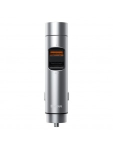Baseus Bluetooth 5.0 FM Transmiter car charger 2x USB 3 A 18 W PPS Quick Charge 3.0 AFC FCP - Silver (CCNLZ-C0S)
