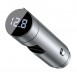 Baseus Bluetooth 5.0 FM Transmiter car charger 2x USB 3 A 18 W PPS Quick Charge 3.0 AFC FCP - Silver (CCNLZ-C0S)