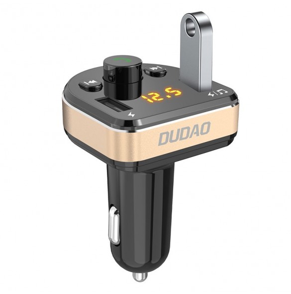 Dudao Bluetooth FM Transmitter MP3 Car Charger 2x USB 3.1 A - Svart (R2Pro black)