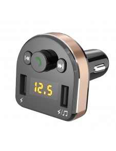 Dudao Bluetooth FM Transmitter MP3 Car Charger 2x USB 3.1 A - Svart (R2Pro black)