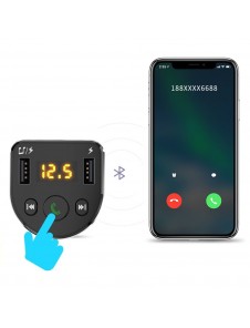 Dudao Bluetooth FM Transmitter MP3 Car Charger 2x USB 3.1 A - Svart (R2Pro black)