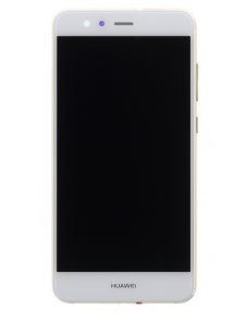 LCD-skärm + Touch Unit + Front Cover Huawei P10 Lite - Vit (Service Pack)