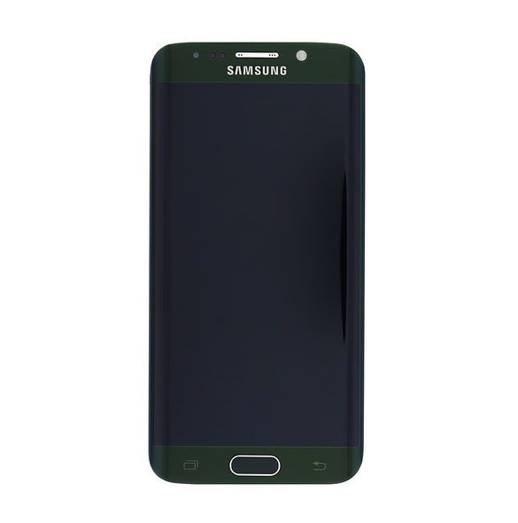 LCD-display + Touch Unit + Frontcover Samsung Galaxy S6 Edge - Grön (Service Pack)