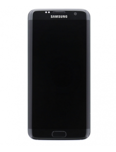 LCD-skärm + Touch Unit Samsung Galaxy S7 Edge - Svart (Service Pack)