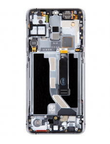 LCD-skärm + pekdon + frontlucka för Realme X2 Pro - Månvit (Service Pack)