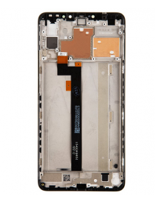 LCD-skärm + pekdon + frontlucka till Xiaomi Mi Max 3 - Svart (servicepaket)