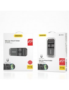 Dudao self-adhesive Universal Magnetic Car Mount Phone Holder for Dashboard cable organizer - Svart (F11s)