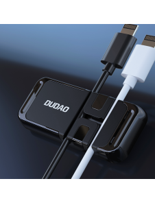 Dudao self-adhesive Universal Magnetic Car Mount Phone Holder for Dashboard cable organizer - Svart (F11s)