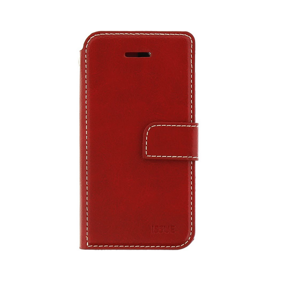 Molan Cano Issue Bookcase för Motorola G9 Plus - Röd
