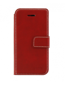 Molan Cano Issue Bookcase för Motorola G9 Plus - Röd