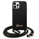 Guess GUHCP12LLSCLMGBK iPhone 12 Pro Max hardcase Silikontryckt logotyprem - Svart