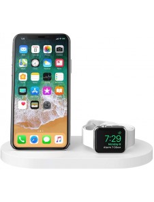 Belkin F8J235 BOOST UP Wireless Charging Dock - Trådlöst laddställ + växelströmsadapter (USB) - Vit