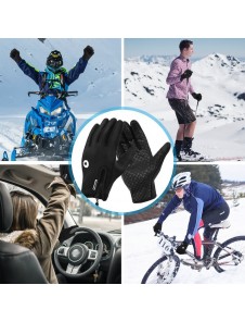 Wozinsky universal sport vattentäta vinterhandskar - pekskärm kompatibel - Svart (WTG1BK)