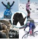 Wozinsky universal sport vattentäta vinterhandskar - pekskärm kompatibel - Svart (WTG1BK)