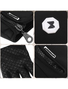 Wozinsky universal sport vattentäta vinterhandskar - pekskärm kompatibel - Svart (WTG1BK)