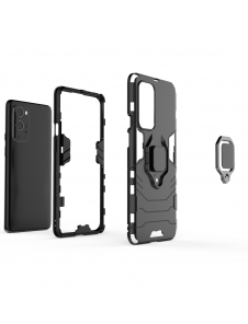 JollyFX Ring Armor Case Kickstand Tufft robust skal till OnePlus 9 Pro - Svart