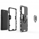 JollyFX Ring Armor Case Kickstand Tufft robust skal till OnePlus 9 Pro - Svart