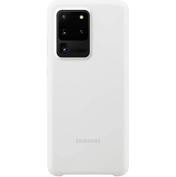 Samsung EF-PG988TWE Silikon täcka grått för Samsung Galaxy S20 Ultra - Vit