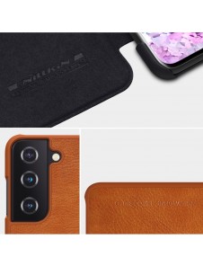 Nillkin Qin original läderfodral till Samsung Galaxy S21 5G - Brun