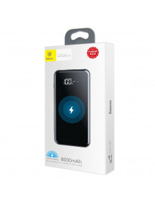 Baseus PPALL-EX01 - 8000mAh LCD Trådlös Laddare Strömbank För iPhone Xs Max, iPhone XR, Galaxy S9, Galaxy Note9