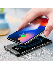 Baseus PPALL-EX01 - 8000mAh LCD Trådlös Laddare Strömbank För iPhone Xs Max, iPhone XR, Galaxy S9, Galaxy Note9