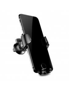 Baseus Gravity Car Mount Aluminium Phone Bracket Luftventilhållare för 4-6" Enheter - Svart